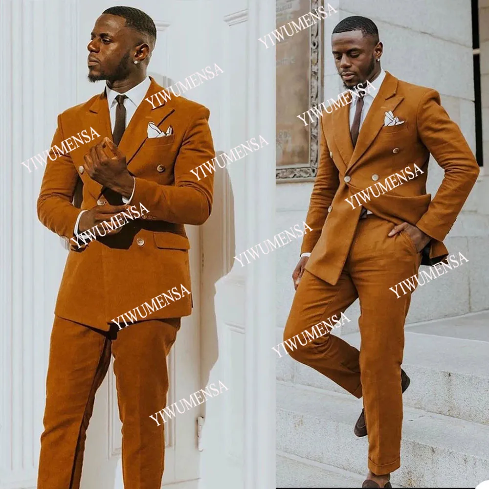 

Новые простые линии двубортный мужские Индивидуальные свадебные костюмы с остроконечным лацканом Костюмы для жениха костюмы ужин для выпу...