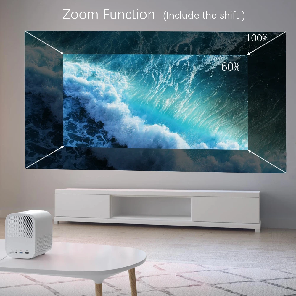 Проектор Xiaomi Mijia Youth Edition 2 мини DLP-проектор Full HD 1080P 460 ANSI Android Wifi домашний кинотеатр