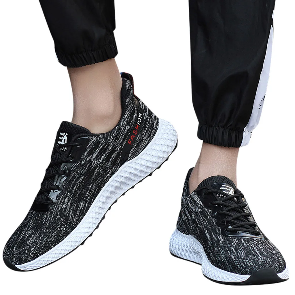 

SAGACE Men's Sneakers Summer Fashion Casual Non-Slip Shock Absorbing Running Shoes Mesh Lightweight Breathable Sneakers X0220