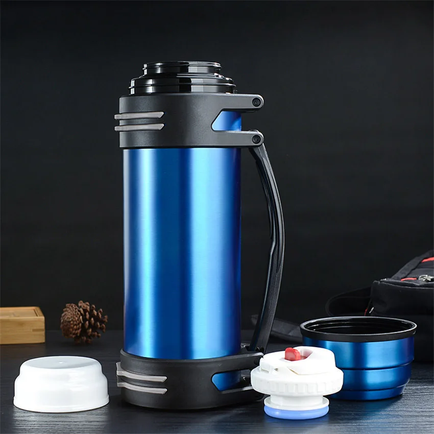 Термос дорожный из нержавеющей стали термос объемом л/2 л фляжка бутылка для воды