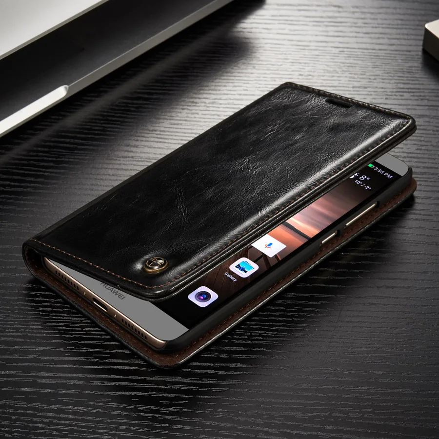 Кожаный чехол CaseMe для Huawei mate 9 роскошный флип с отделением карт кошелек Mate9 P20 P30 Pro