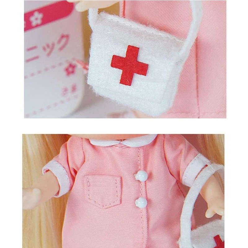 

Nurse Dress Up DIY Toys Girl Princess Rag Dolls Vinyl Kids Toy 12 Joints Rotating Movable