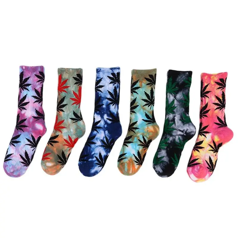 Носки мужские с принтом кленовых листьев и весна-осень-зима | Мужская одежда