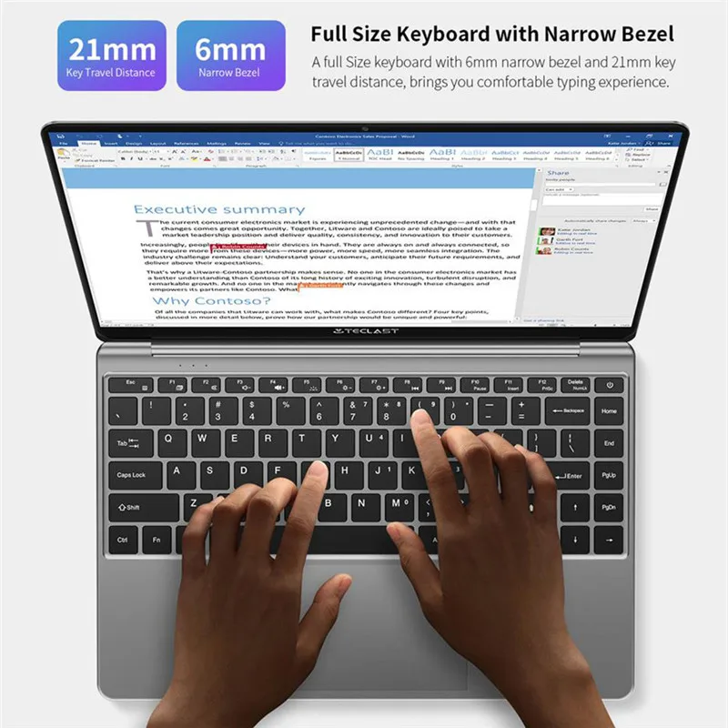 Teclast F7S ноутбук 14 1 &quot8 Гб Оперативная память 128 ГБ памяти на носителе EMMC Intel Celeron N3350