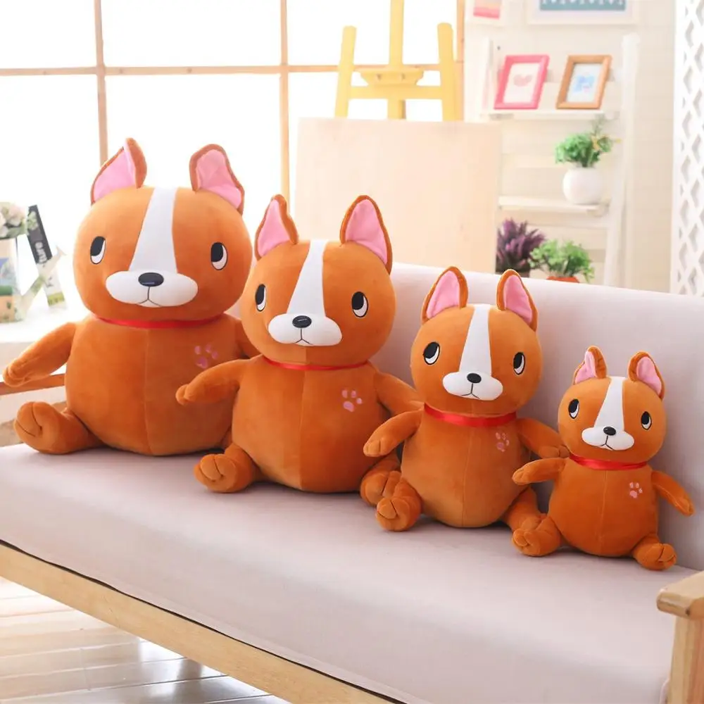 Новинка милая плюшевая игрушка 35 65 см с имитацией французского бульдога Мягкая