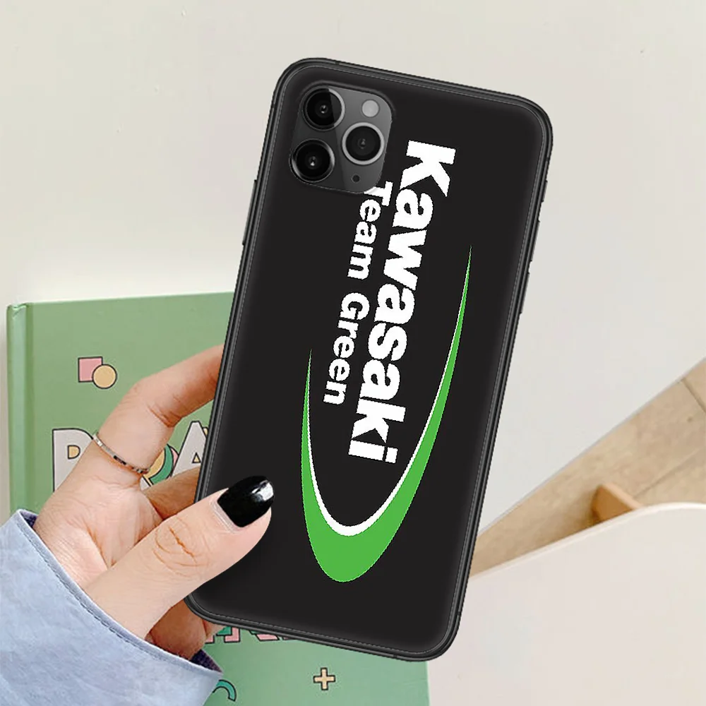 

Kawasaki Ninja moto Phone Case For Iphone 4 4s 5 5S SE 5C 6 6S 7 8 Plus X XS XR 11 12 Mini Pro Max 2020 black Cell Painting