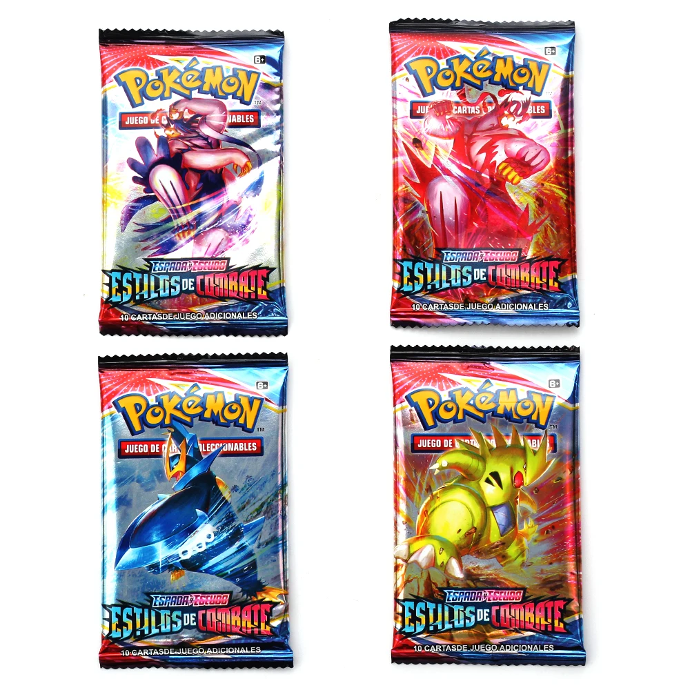 

Spanish 360Pcs Pokemon Cards Toys Trading Card Game Sword Shield Collection Box Card Espada Escudo Pokmon Card Game For Kids