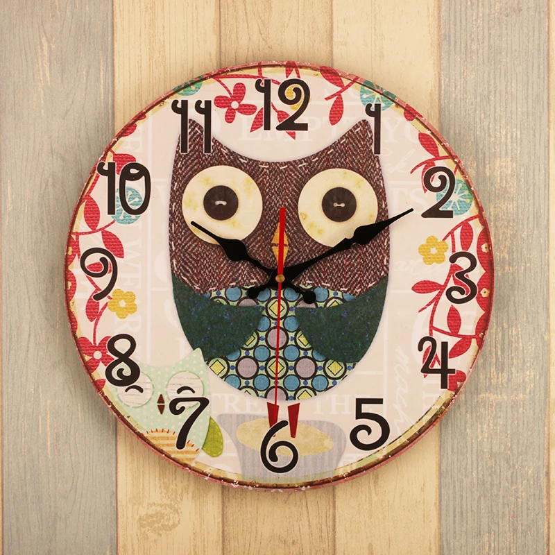 Деревянные настенные часы в стиле ретро европейские бесшумные украшения для