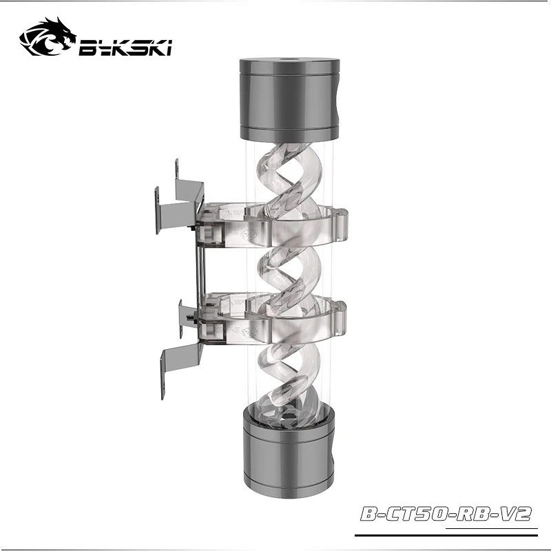 Bykski B-CT50-RB-V2/B-CT60-RB акриловый резервуар Пряжка для 50/60 мм Диаметр резервуар для воды, Полупрозрачная сеточка, кронштейн