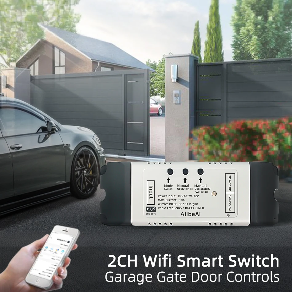 Беспроводной переключатель Tuya 2 канала модуль переключателя с Wi-Fi приложение Smart
