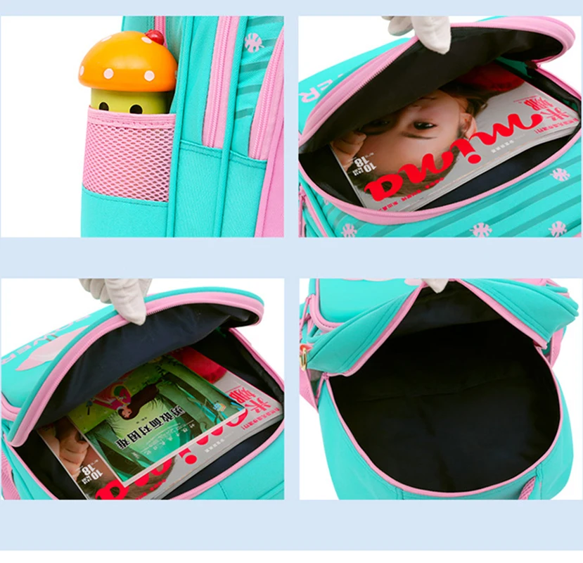 Школьные ранцы с 3d-фламинго для девочек и мальчиков Детские ортопедические