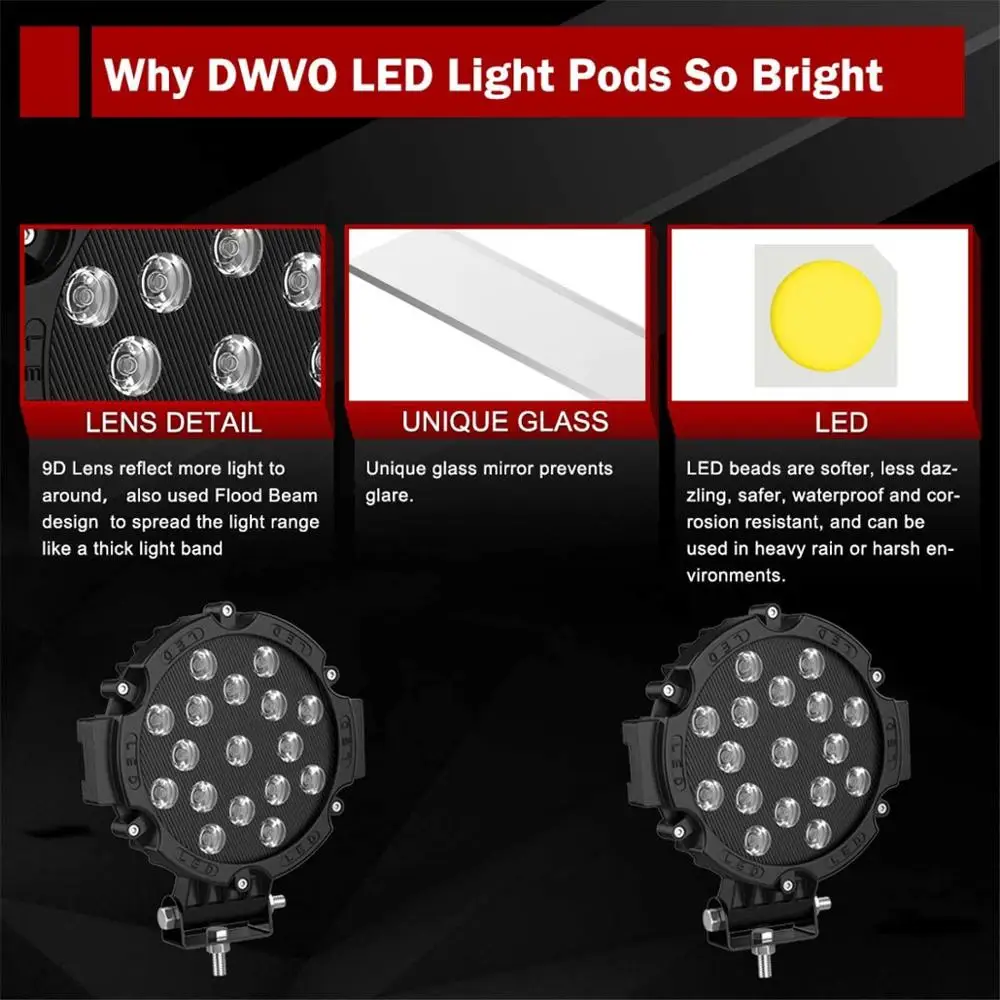 48 Вт Светодиодный светильник для автомобиля лампа вождения грузовика прицепа