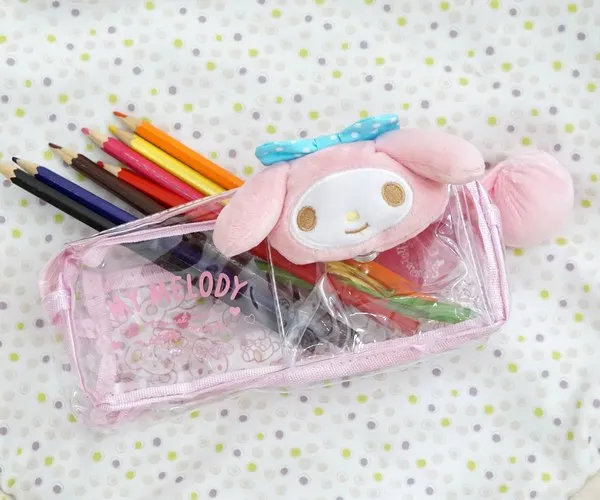 My Melody Cinnamoroll помпон для девочек, маленькие водонепроницаемые прозрачные косметички из ПВХ, чехлы для детских подарков