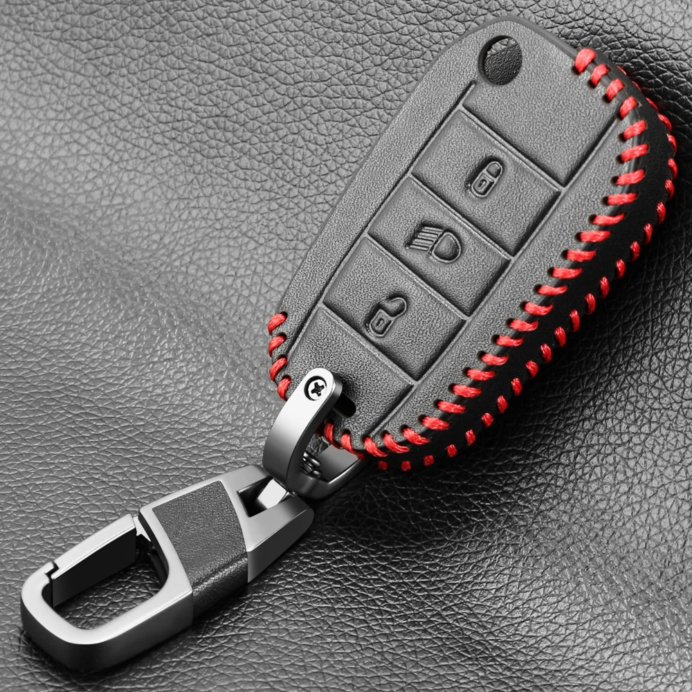 Кожаный чехол для автомобильного ключа Citroen C4L CACTUS C5 C3 C6 C8 Picasso Xsara Peugeot 3008 308 RCZ 508 408