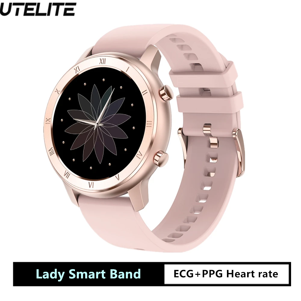 UTELITE DT89 Смарт часы для женщин ЭКГ мониторинг сердечного ритма кровяное давление