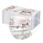 Маски Одноразовые Дышащие, трехслойные, с принтом Пасхальных Кроликов, 102050100 шт.