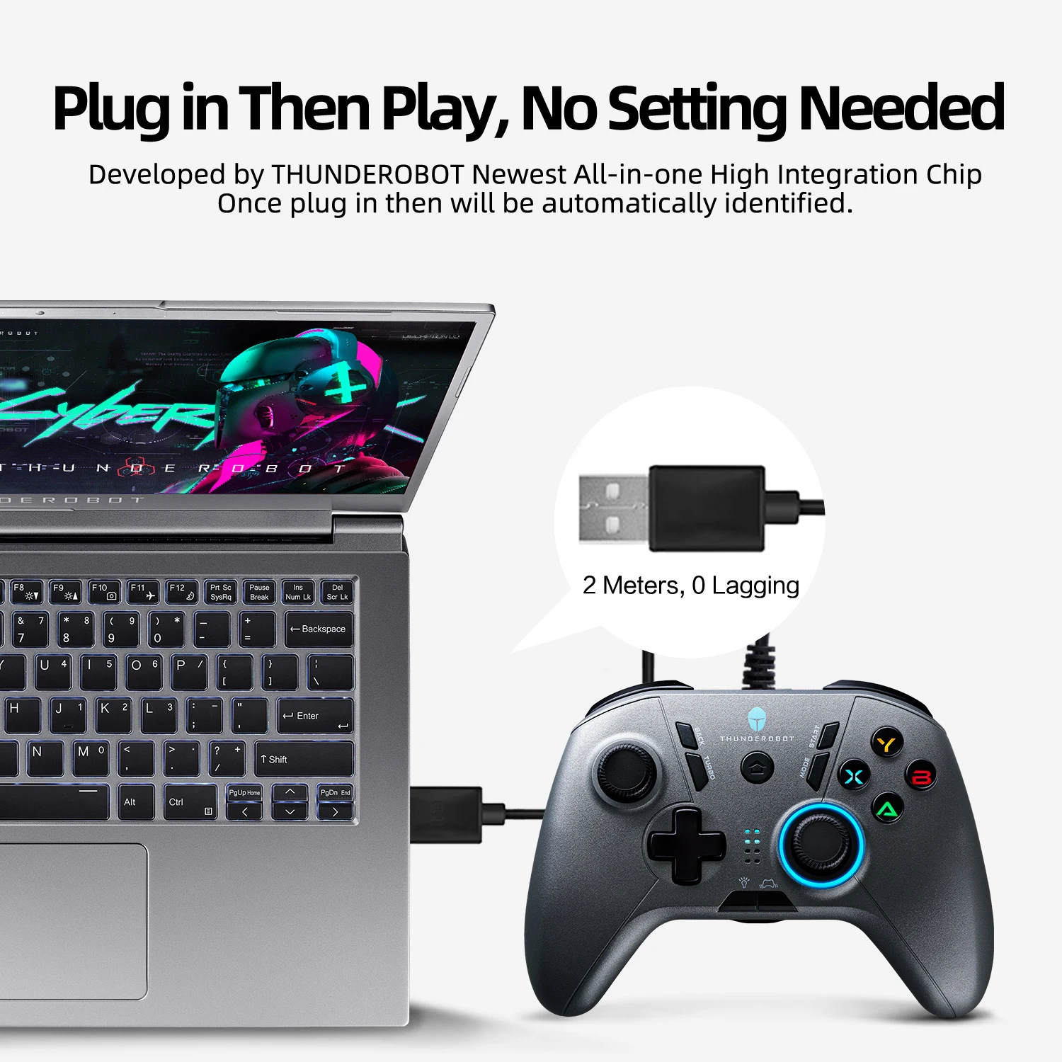 ThundeRobot G30 проводной виброгеймпад Джойстик контроллер для переключения Windows PC PS4 PS3