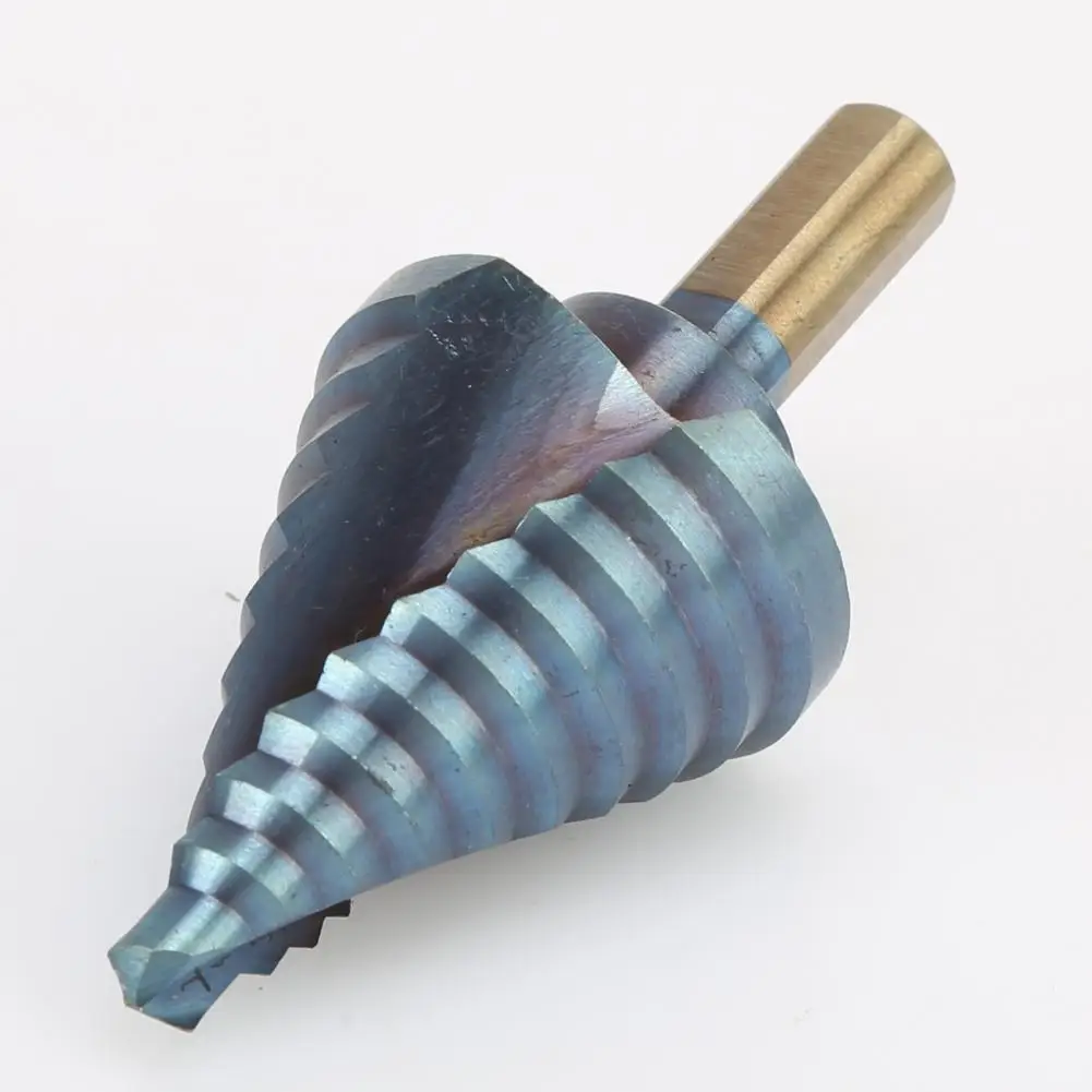 

5Pcs 1/8-15/8 inch Step Drill Bits Sharp Abrasion-resistant Triangular Handle Aluminium Dual Spiral Flute Stepped Drill Bits for