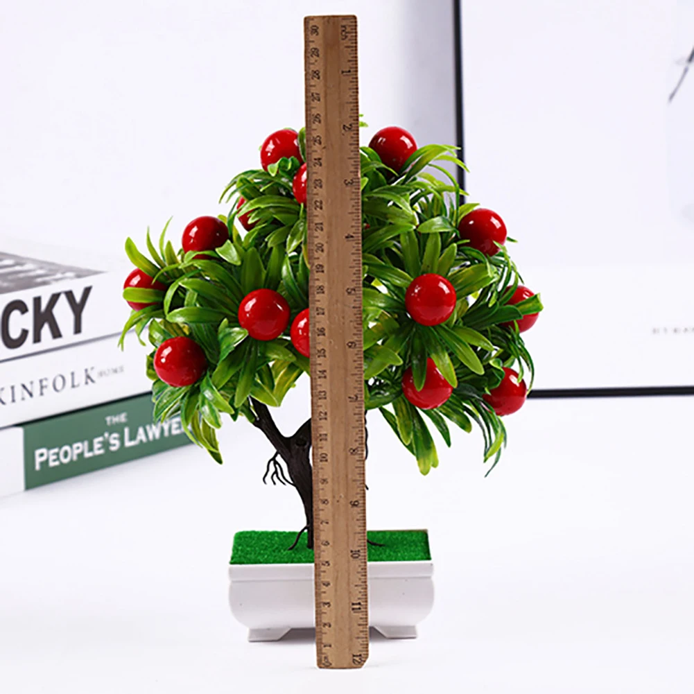 Искусственное мини фруктовое дерево горшок для растений бонсай декор гостиной