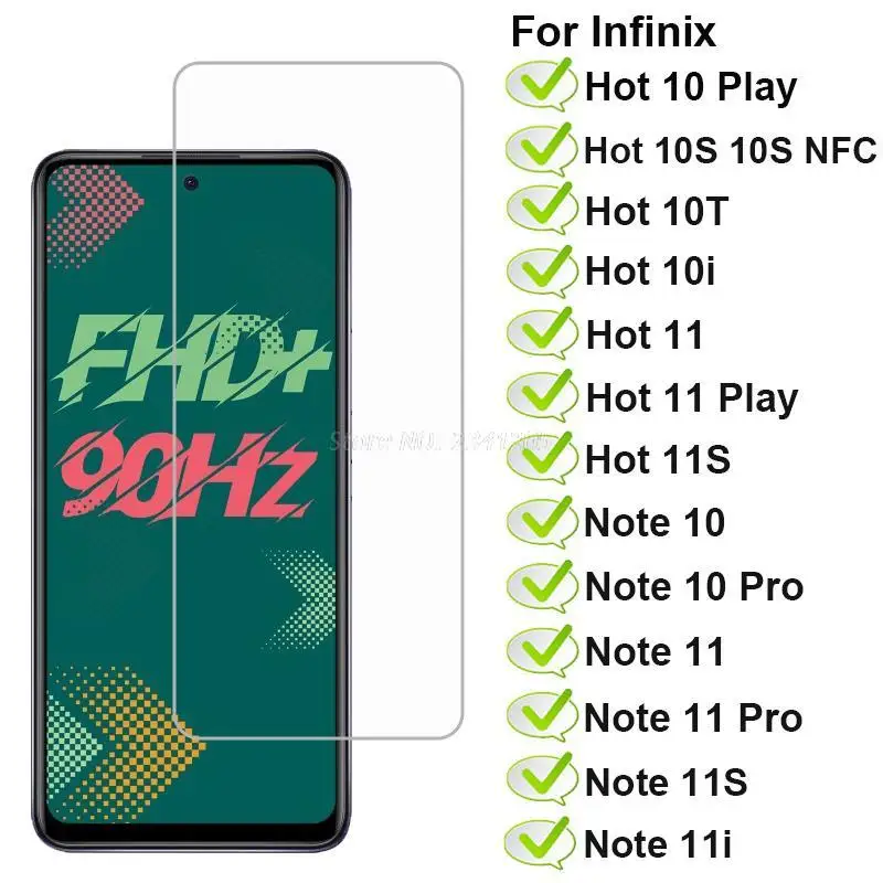 Стекло для Infinix Hot 11s 10 s t i 7 9 Pro Play 8Lite Note 6 S5 Lite film Smart 5 A стекло 3-1 шт. | Мобильные