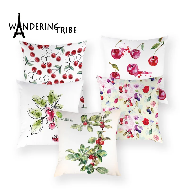 Скандинавская Подушка вишневого цвета чехол красочная декоративная наволочка