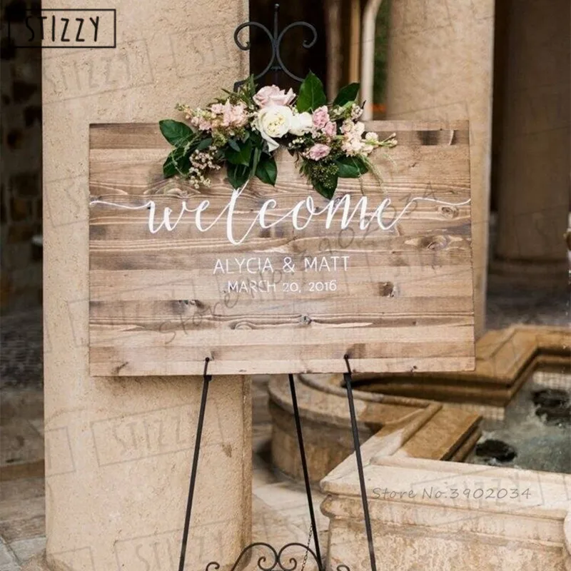 Настенная Наклейка stizzy Добро пожаловать на свадьбу виниловая настенная наклейка
