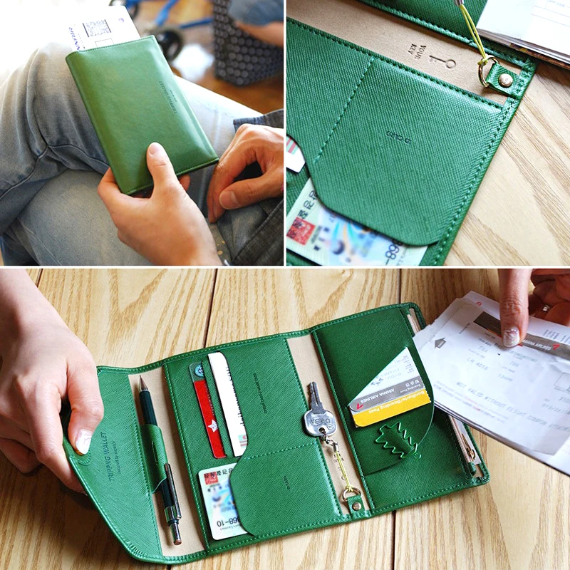 Новинка 2020 держатель для документов из искусственной кожи модный тройного