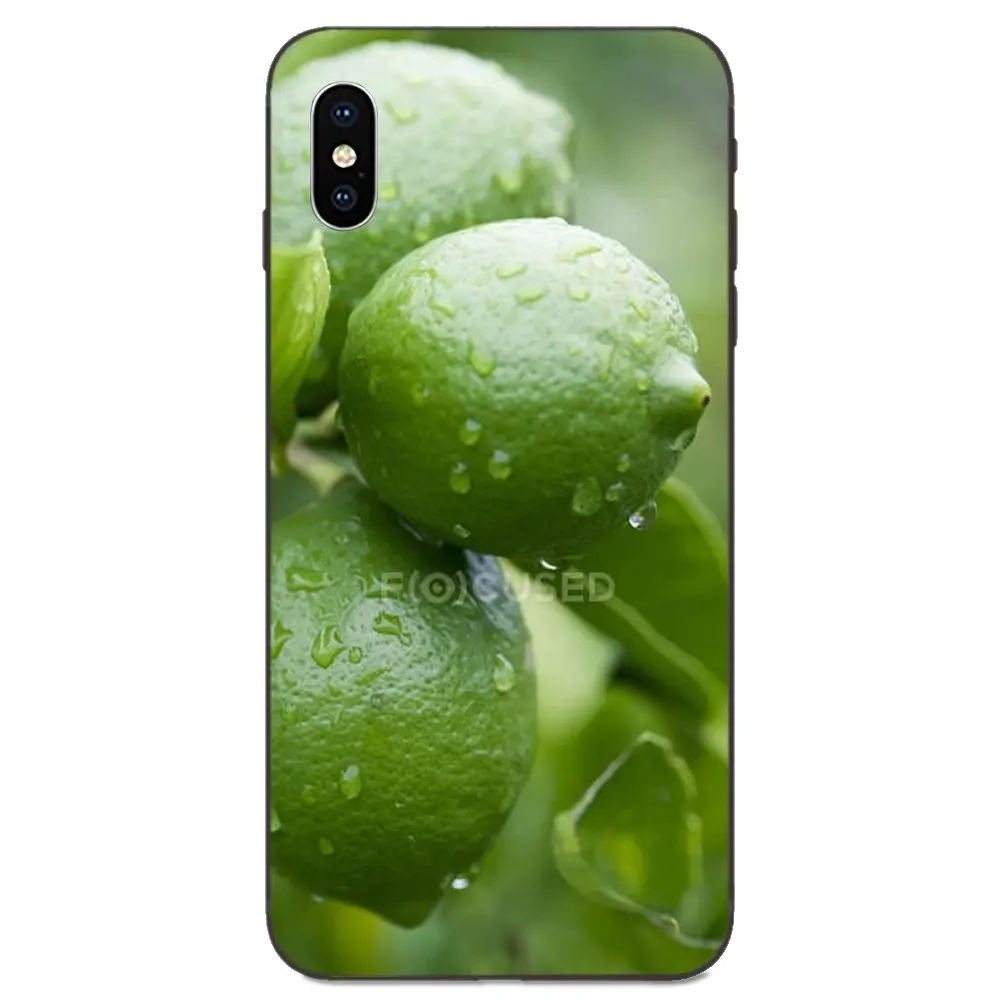 Модный чехол для телефона из ТПУ Apple iPhone 4 5 6 6S 7 8 11 Plus X XS Max XR Pro фрукты зеленый лимон