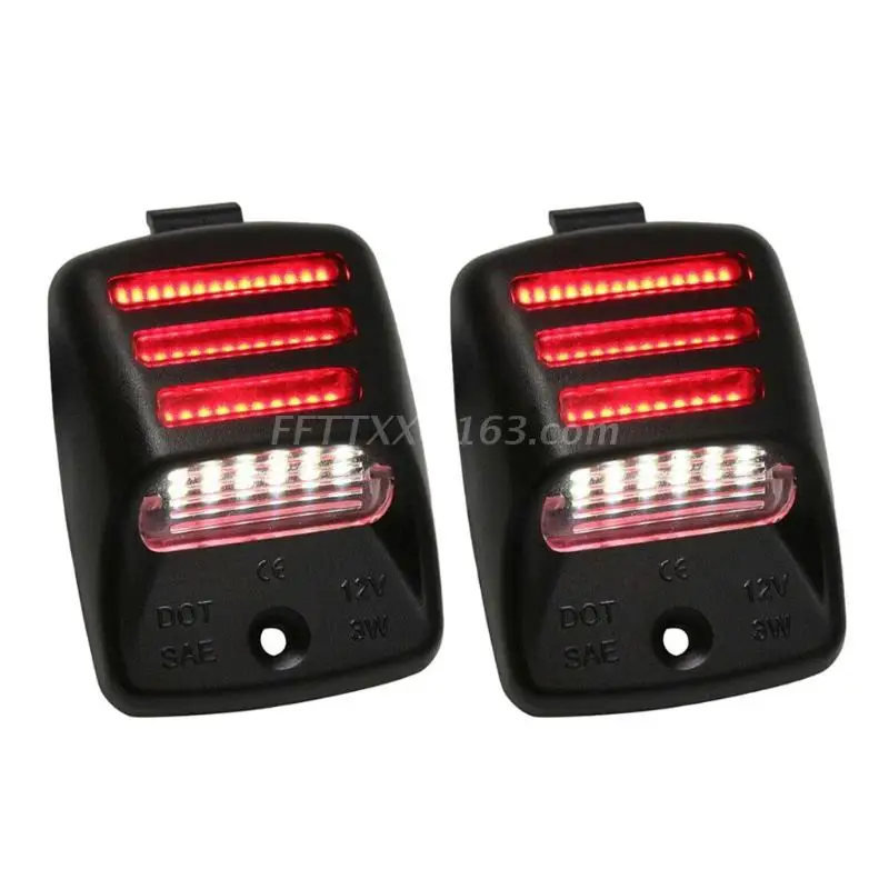 

1 Pair Car LED License Plate Light Red Tail Running Light/Rear Fog Lamp for Tacoma Tundra 2005-2015 Car Styling Accessories