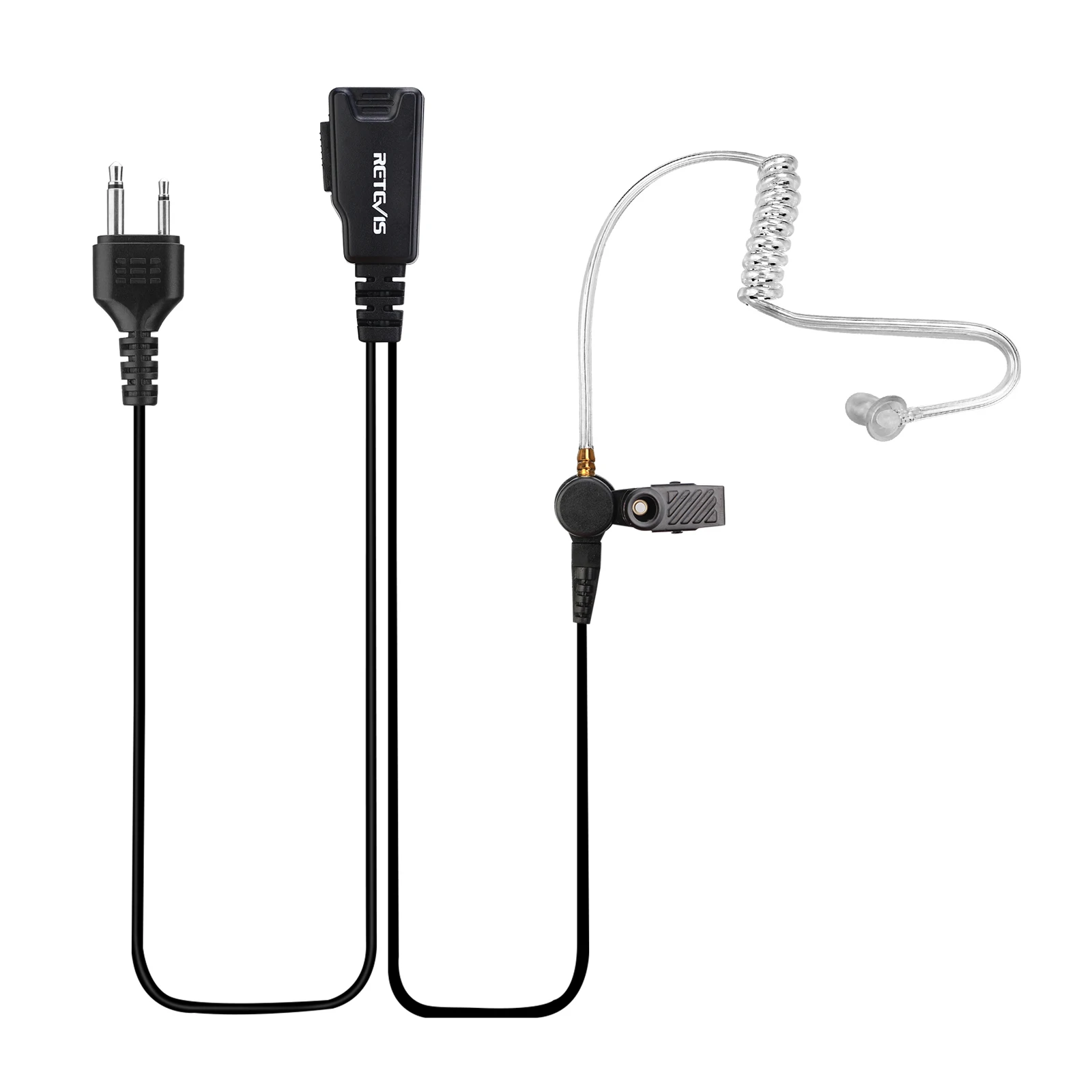 10pcs Retevis EAI001 Covert Acoustic Tube Earpiece Walkie Talkie Headset with PTT MIC for ICOM for Cobra for Motorola for Uniden