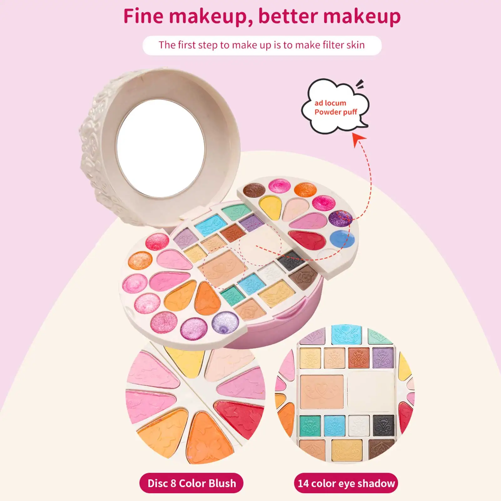 

Наборы для макияжа Детские подростковые принцессы коробка для макияжа блестящие тени для век помада косметический набор подарок Детская б...