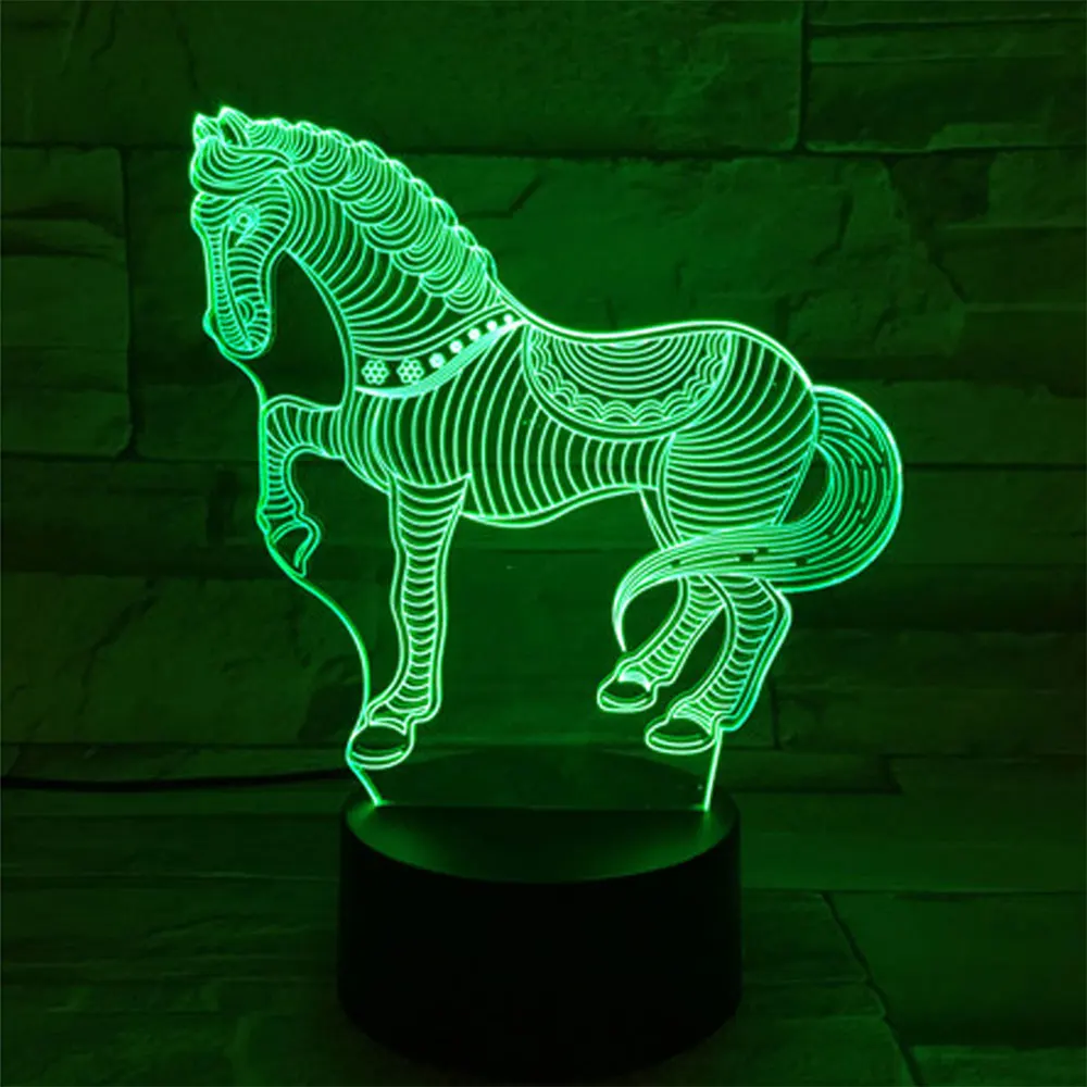 

Modern Lamp Holder 3D Night Light 7 Colors Romantic Home Light Base Luminous Lamp Base Lighting Fixture Indoor Ornament DC 5V