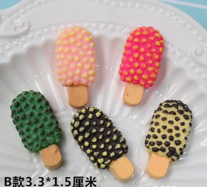 

Kawaii chocolate ice cream cake kawaii Crafts Flatback Cabochon For Scrapbooking Hair bow Diy dollhouse Accessories
