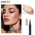 Профессиональная водостойкая жидкая подводка для глаз QIBEST, черная долговечная подводка для глаз в стиле кошки, карандаш, косметические инструменты для макияжа