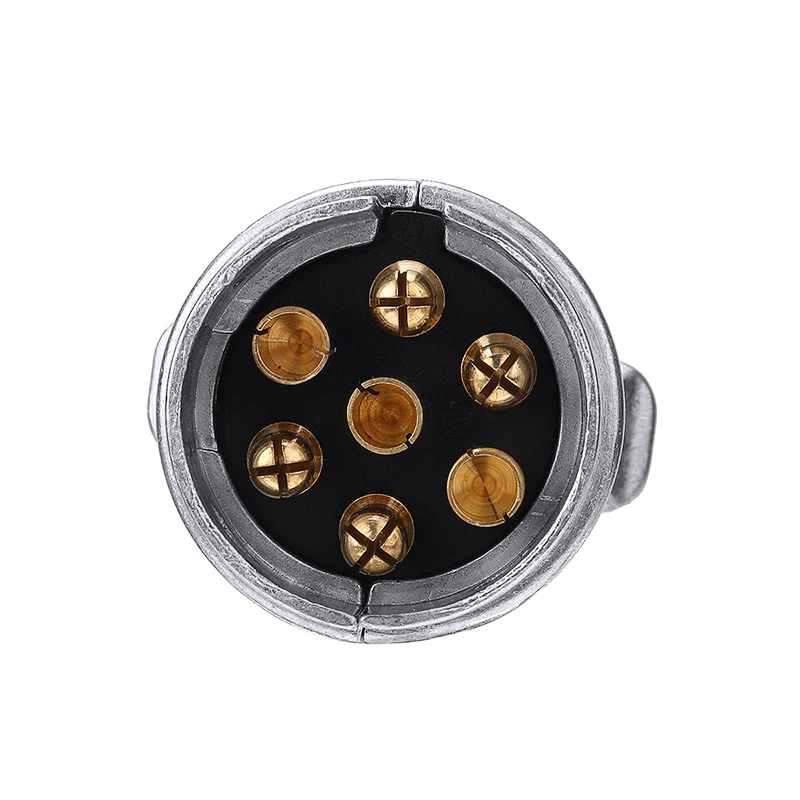 

1pc 7 Pin 12V 12N Electric Towbar Trailer Socket European Standard Aluminum Alloy Plugs Towing Car Connector Adapter Automobile