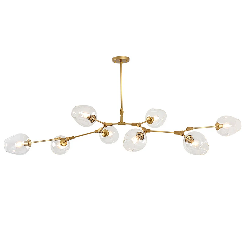 Скандинавский современный светодиодный светильник стеклянная люстра