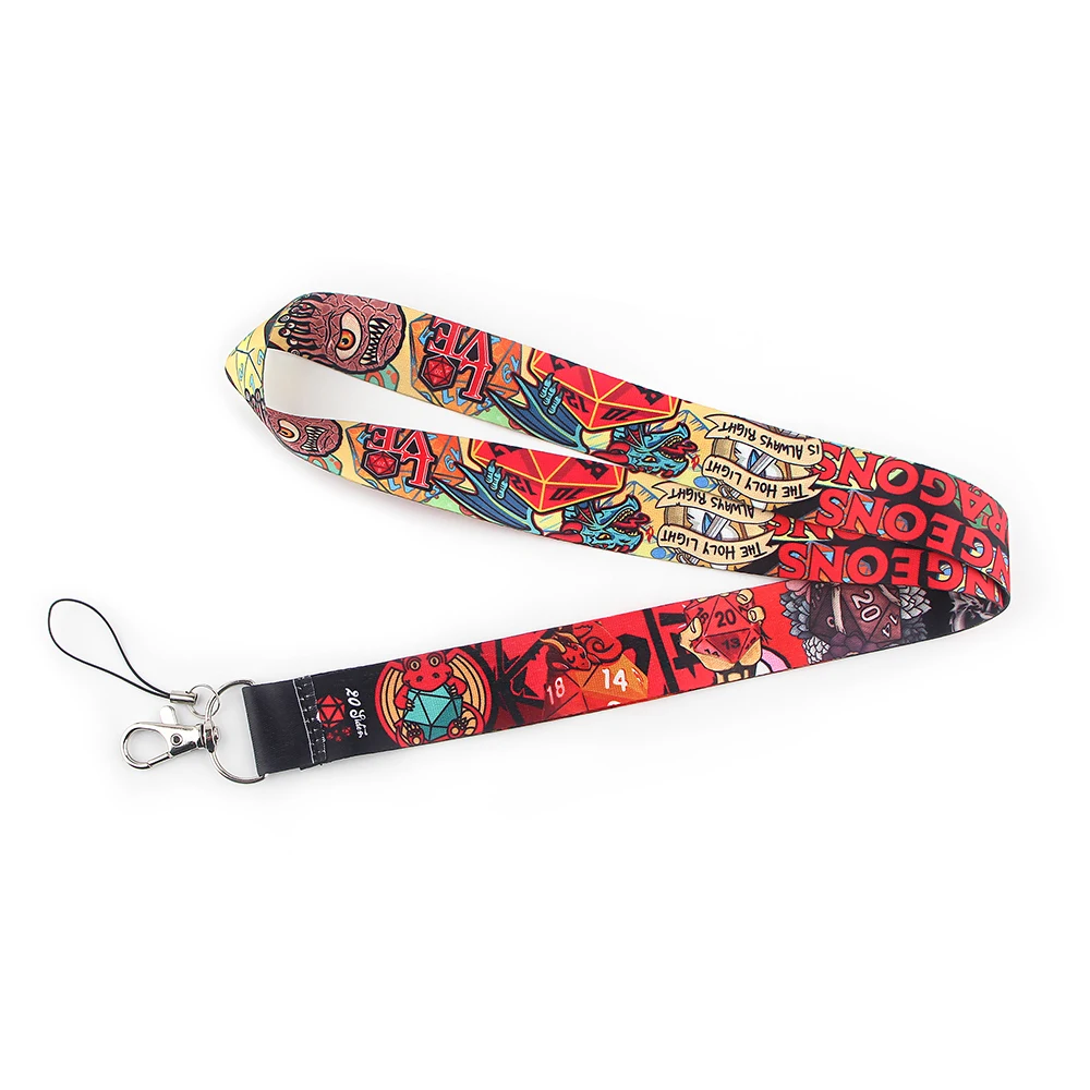 

PF191 Dongmanli Game Dragon Lanyard Id Badge Holder Keychain ID Card Pass Gym Mobile Badge Holder Key Holder Key Rings