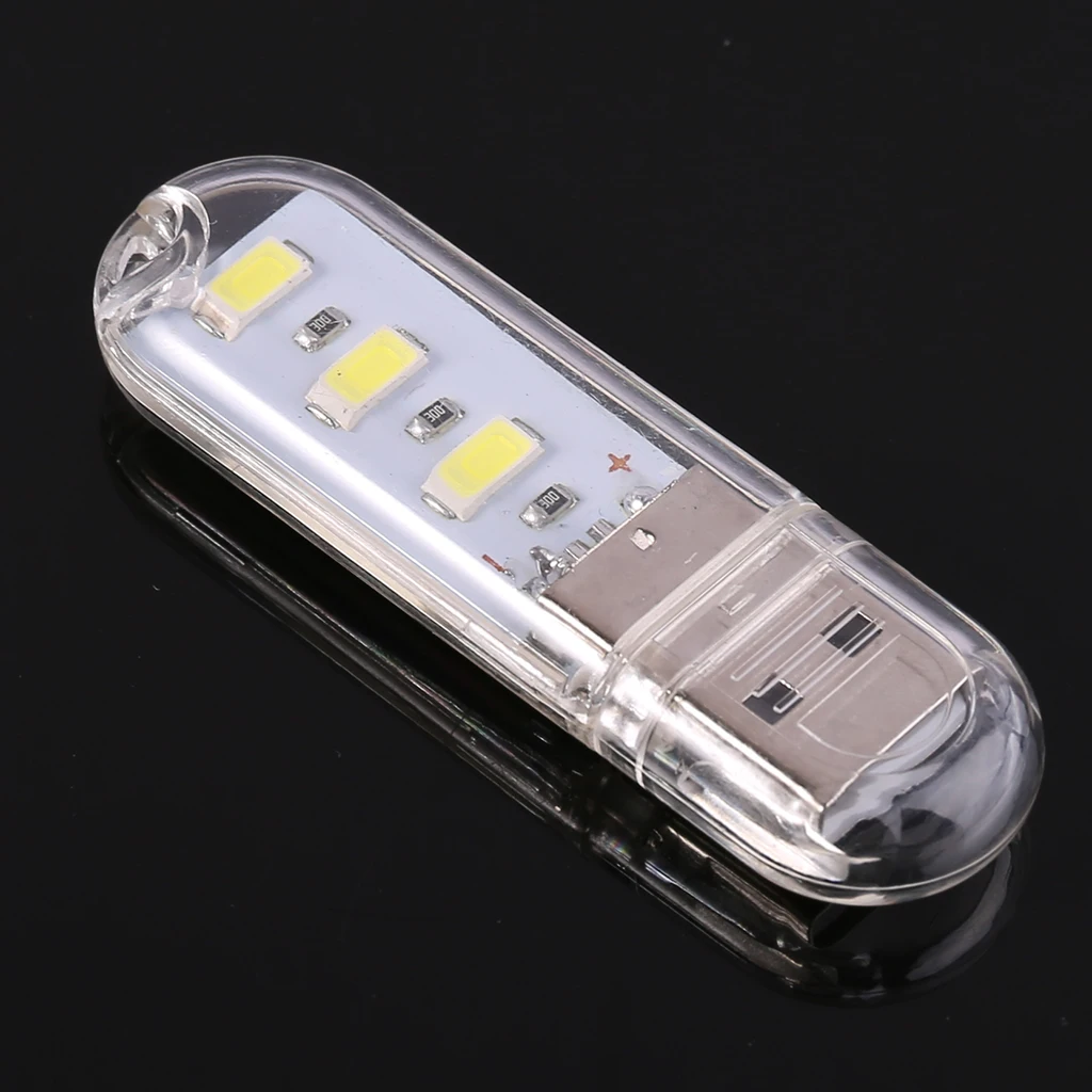Портативный брелок 3 светодиодный белый ночсветильник питание от USB U-диск форма