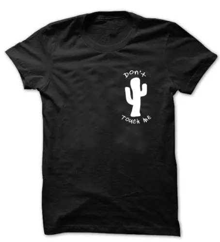 Кактус Не трогай меня иллюстрация Мужская футболка много цветов 100% хлопок Топы