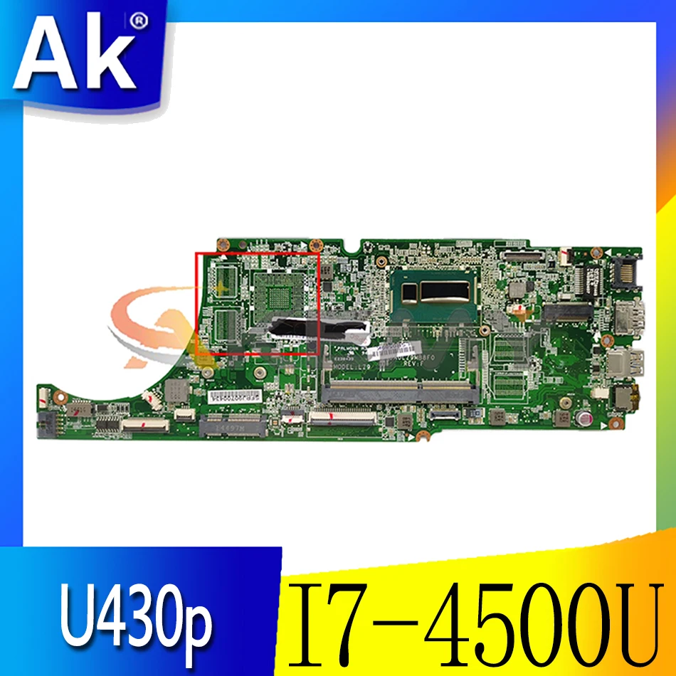

Материнская плата Akemy для ноутбука Lenovo U430p I7 4500U, встроенная графика Daolz9mb8f0 100%, тест ОК, гарантия качества