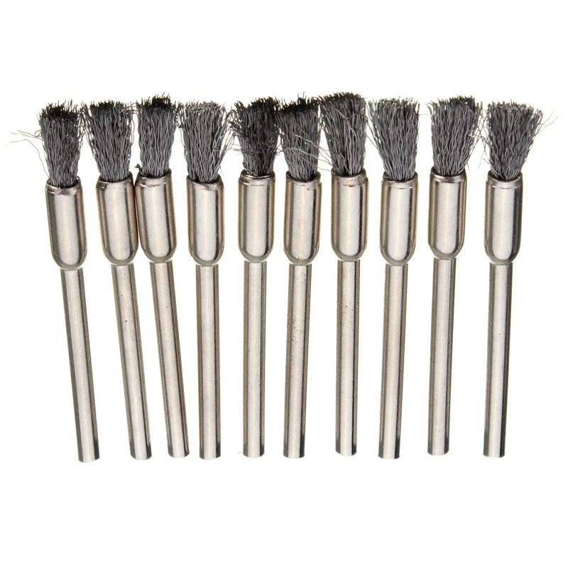 

30pcs WIRE BRUSH WHEEL CUP Clean Brass & Steel & Nylon For Dremel Rotary Tools