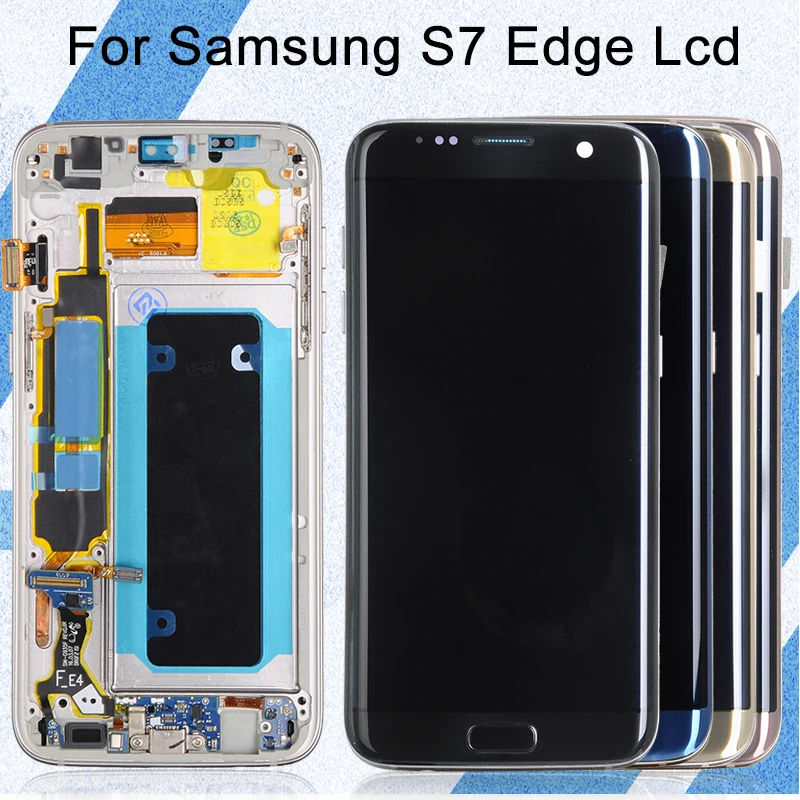 

Catteny 5.5inch G935 Display For Samsung Galaxy S7 edge Lcd Touch Digitizer Assembly G935F Screen Free Shipping With Frame