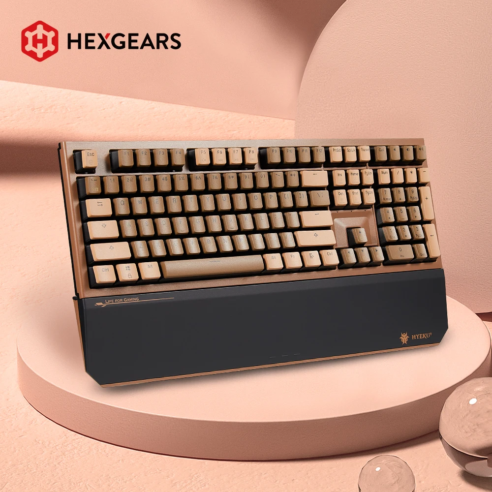 Механическая клавиатура HEXGEARS X5 Kailh BOX с 104 клавишами PBT USB/2 4 ГГц Беспроводная