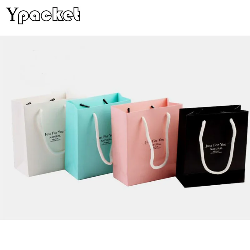 

4colors Jewelry Packaging Pouches Shopping Gift Bags Jewelry Packaging Handle Bags Birthday Party Supplies100pcs/lot