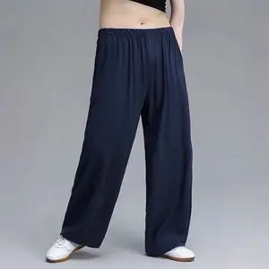 Брюки спортивные женские, из хлопка и льна, большие размеры 6xl, 7xl