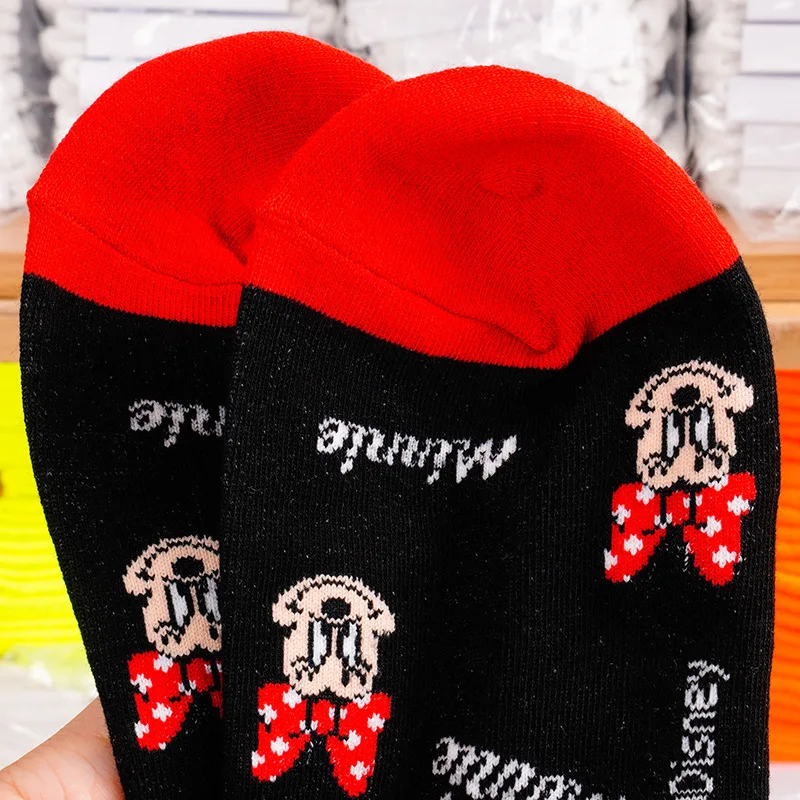 Disney для девочек милое нижнее белье с рисунком Минни Микки хлопковые носки новые