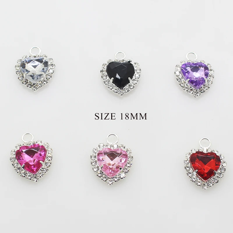 10 шт./партия металлические пуговицы в форме сердца |