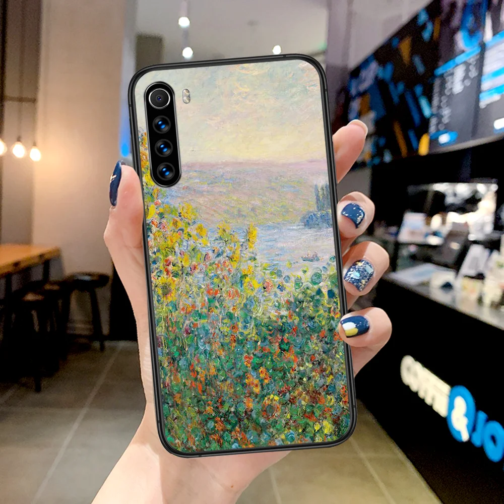 

Impressionism Claude Monet Art Phone Case For Xiaomi Redmi Note 7 8 8T 9 9S 4X 7 7A 9A K30 Pro Ultra black Coque Fashion Cover