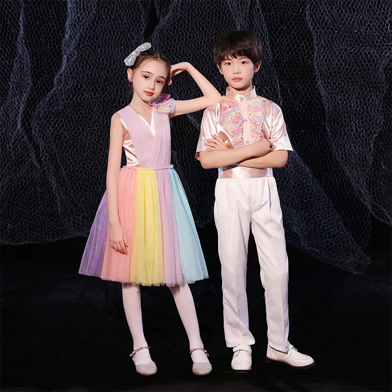 

Children's Costume Performance Costume Primary And Secondary School StudentsBoys And Girls' Dance Dress