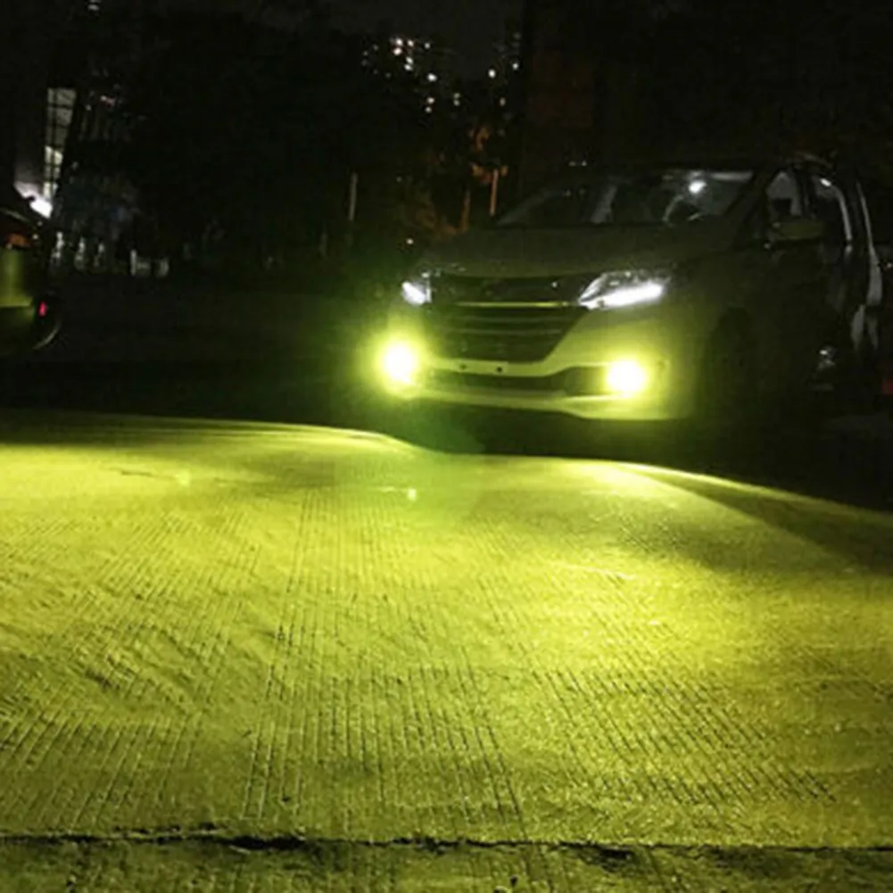 

2x H11 H8 Led Yellow Fog Light Bulbs 4300K 100W 1500LM Super Bright DRL 4300K Yellow H11 H8 LED Fog DRL Light